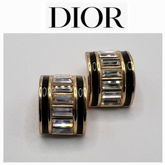 Dior Jewelry - Dior Enamel Gold and Black Earrings
